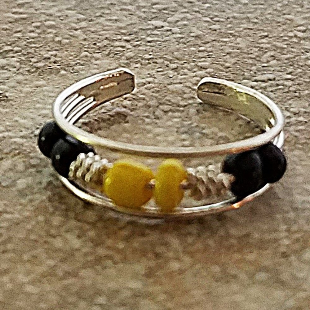 Toe Ring 925 Sterling Silver - Adjustable - Picture 2 of 2